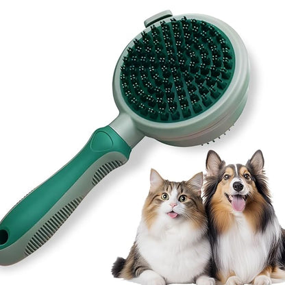 Pet Brush with MASSAGE FUNCTION, Dog Brush, Cat Brush,Retractable Double-Sided Pet Brush, Remove Brushed Pet Hair with One Click, Dog Grooming Kit