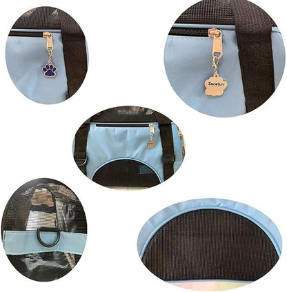 Cat Carrier,Soft-Sided Pet Travel Carrier for Cats,Dogs Puppy Comfort Portable Foldable Pet Bag Airline Approved (Small Blue)