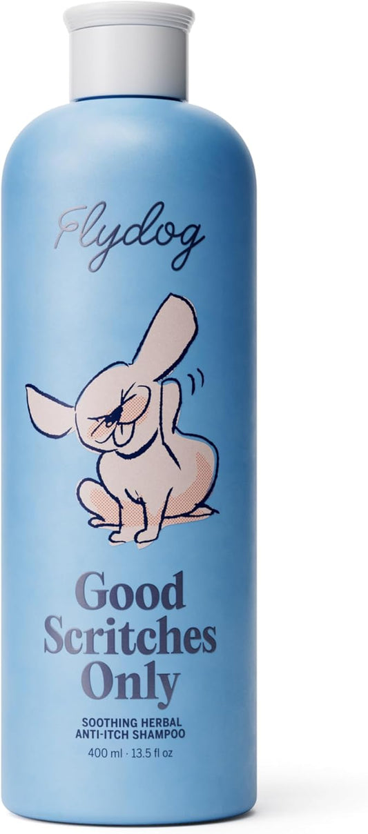 FLYDOG Dog Cat Shampoo Itchy Skin Relief: Natural Herbal Hypoallergenic Pet Shampoo, Deshedding Dandruff Control Deodorizing Moisturizing for Dry Flaky Smelly Skin, Perfect for Puppies Kittens
