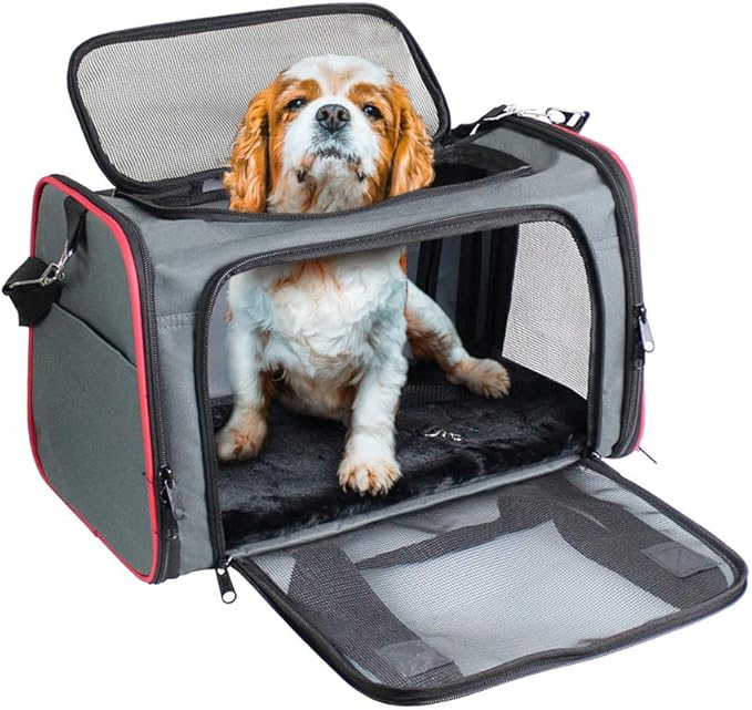 Soft-Sided Kennel Pet Carrier for Small Dogs, Cats, Puppy, Airline Approved Cat Carriers Dog Carrier Collapsible, Travel Handbag & Car Seat