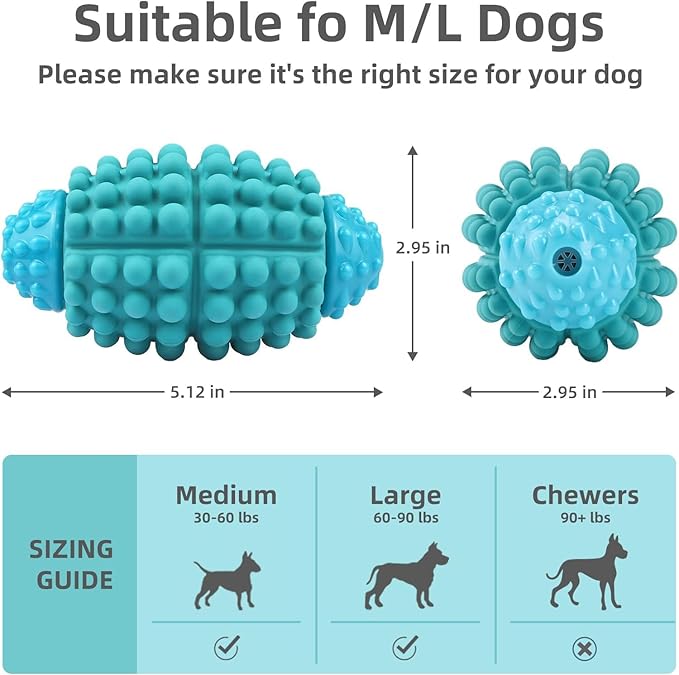 WinTour Dog Chew Toys for Aggressive Chewers Large Breed, Tough Dog Toys for Aggressive Chewers, Indestructible Dog Balls for Aggressive Chewers, Squeaky Dog Toys for Large Dogs, Super Chewer Dog Toys