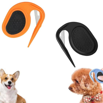 2PCS Multifunctional Pet Grooming Tools: 3-in-1 De-Matting and Massage Comb for Dogs and Cats (Black + Orange)