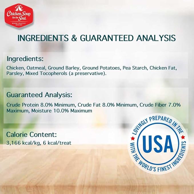 Chicken Soup For The Soul Pet Food Crunchy Bites Dog Treats, Chicken, 12 Ounce Bag | Soy, Corn & Wheat Free, No Artificial Flavors or Preservatives