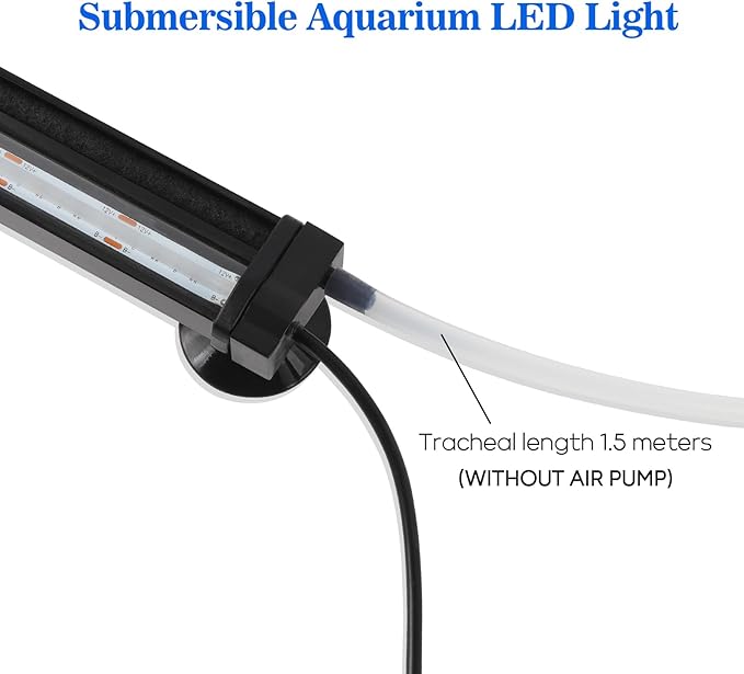 Fish Tank Bubbler Light for Aquarium: 2-in-1 Aquarium Grow Light with APP & Remote Control for Aquatic Pet Enthusiasts - RGB Changing Fish Lamp for 2-5 Gollon Freshwater Saltwater Tank Decor