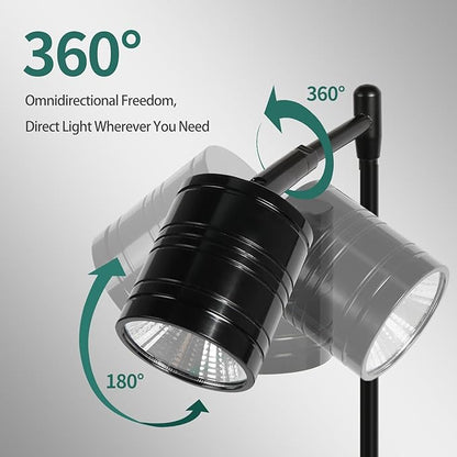 UPETTOOLS Clip On Aquarium Light, Fish Tank Spotlight with 3 Light Colors ，Adjustable Light Head, for Small Medium Planted Freshwater Tank