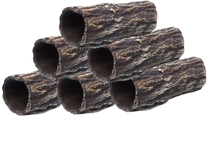 Plecoceramics Pleco Cave Natural Breeding Ceramic Decorations Fish Tank Aquarium Medium Size (6 pcs)