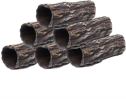 Plecoceramics Pleco Cave Natural Breeding Ceramic Decorations Fish Tank Aquarium Medium Size (6 pcs)