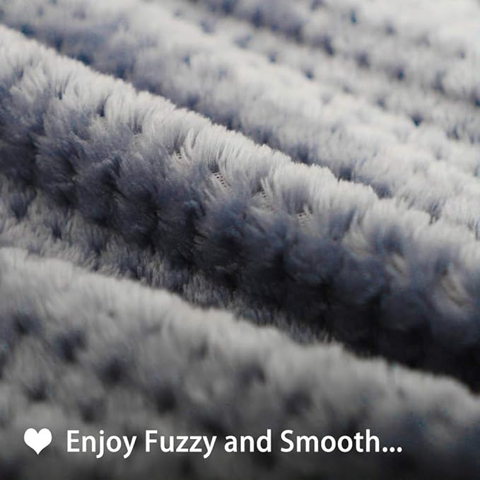 furrybaby Dog Blankets for Medium Dogs & Cats for Couch, Reversible Flannel Blankets for Pets 32x40 Inch, Cat Blankets for Indoor Cats Washable (Blue)