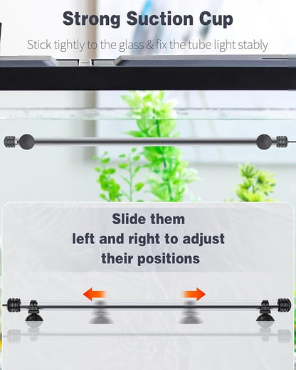 Pawfly 8 W Aquarium LED Light 23 Inch Underwater Fish Tank Light with Timer Auto On/Off Fish Tank Background Light with 8 Lighting Modes Submersible Multi-Colored Tube Light for Decoration