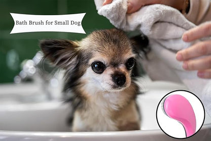 Small Dog Brush - Puppy Hair Brush- Grooming Tool for Teddy, Yorkies, Maltese, Shih Tzu, Chihuahua (Pink)