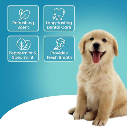 Replenish Dental Wipes for Dogs and Cats - Dog Teeth Cleaning Wipes - Pet Dental Finger Wipes for Dogs – Easy to Use Gentle Pet Dental Wipes - Effective Dog Teeth Cleaner - 50 Count