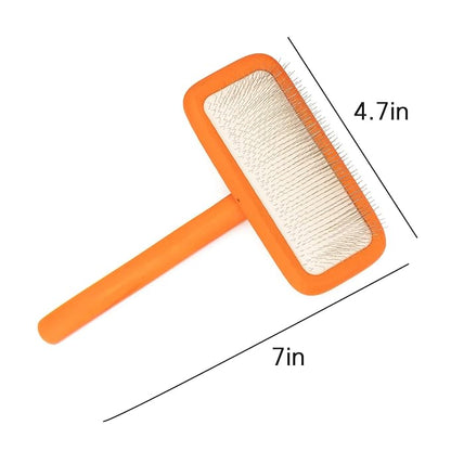 GOODSDECO Pet Slicker Brush - Dog Brush with Soft Tips, Grooming Brush for Dog Cat Pet, Self Cleaning Slicker Brush, Dematting Shedding Fur Hair (Soft Tips)