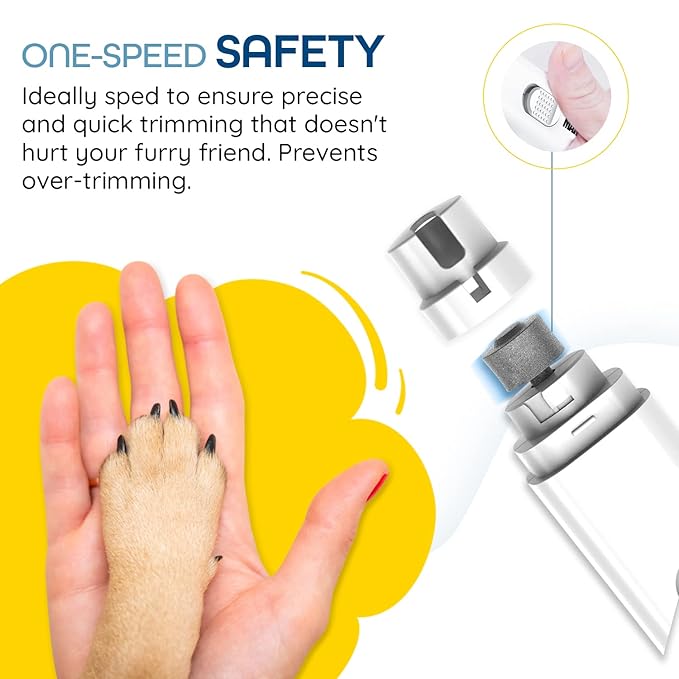 Dog Nail Trimmers, Usable as Cat Nail Clippers, Dog Nail Grinder, Easy and Safe Silent Dog Nail Grinder with Rechargeable Battery, Suitable for Small, Medium, and Large Dogs