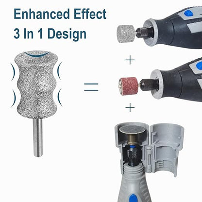 Nail Diamond bits for Dremel - Dog Nail Grinder Attachment for Large Medium Small Dogs - 1/8" Pet Nail Grinder Wheel Work with Dremel for Pet Nail Care (A