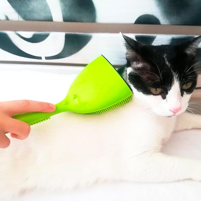 Michel Mercier Grooming Brush -Pet Brush Dog and Cat Brush for Shedding Grooming Pet Hair Brush for Long/Short Haired - Free Tick Remover Tool Included (Fine & Regular Coat)