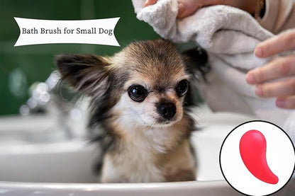 Small Dog Brush - Puppy Hair Brush- Grooming Tool for Teddy, Yorkies, Maltese, Shih Tzu, Chihuahua (Rose Red)
