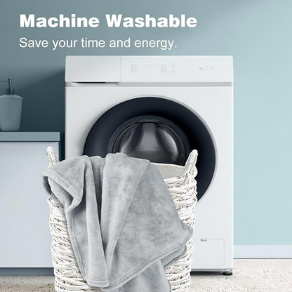 Onarway Dog Blanket Washable for Puppy: 4 Packs Dog Blankets 40”x28” - Fluffy Soft Small Throw for Cat Puppy Kitten Dogs - Fleece Pet Blankets for Bed Sofa Car and Indoor - Light Grey