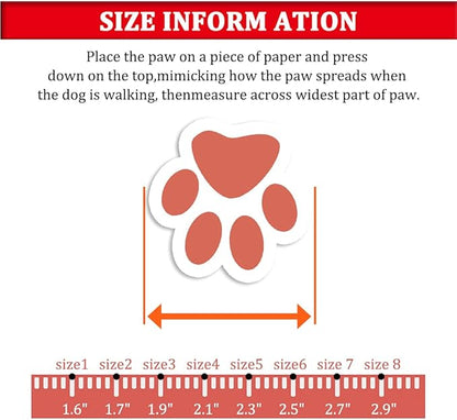 CovertSafe& Dog Boots for Dogs Non-Slip, Waterproof Dog Booties for Outdoor, Dog Shoes for Medium to Large Dogs 4Pcs with Rugged Sole Black-Red