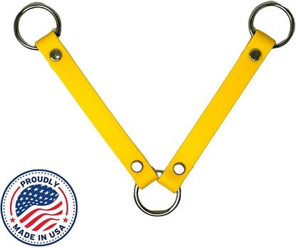 SparkDog Collars Dog Crate Fan Hanger, HotDawg Utility Strap, BioThane Ryobi P3320 Fan Hanger for Ruffland Dog Kennel, Bucket Holder Utility Strap - Made in The USA (Yellow)