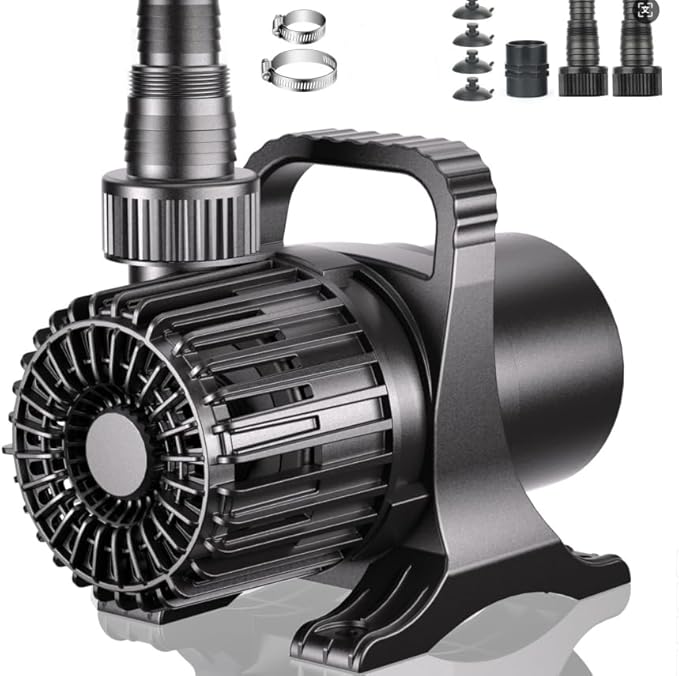 WaterRebirth (1700GPH-120W,UL listed) Large Fountain Submersible Water Pond Sump Pump Aquarium Electric Waterfall Pump Outdoor PS-1700