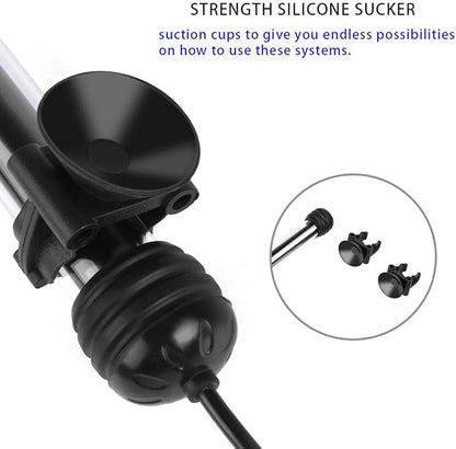 LED Aquarium Light, Fish Tank Lights Underwater Crystal Glass Bright IP68 Waterproof Submersible Strip Bar Aquarium Tank Light, White, 15 Inch