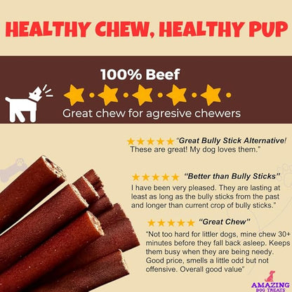 Amazing Dog Treats 6 Inch Collagen Stick - (50 Count)- Collagen Sticks for Dogs - No Hide Dog Bones