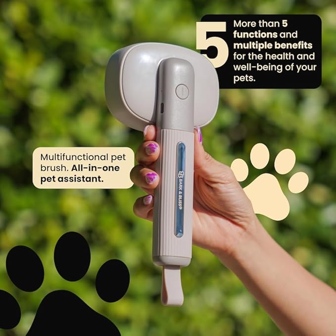 Bark&Bliss Self Cleaning Slicker Brush  Skin-Friendly Deshedding Grooming Tool for Dogs & Cats, Suitable for Shedding & Long-Haired Pets, Puppy Brush, Pet Grooming Brush, Cat Brush for Shedding