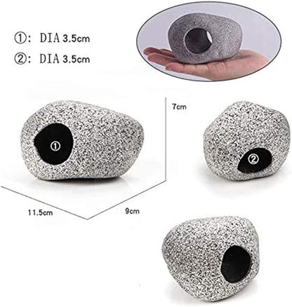 Norgail Aquarium Stone Hideaway Ornament Cichlid Shrimp Breeding Hiding Cave (Large)