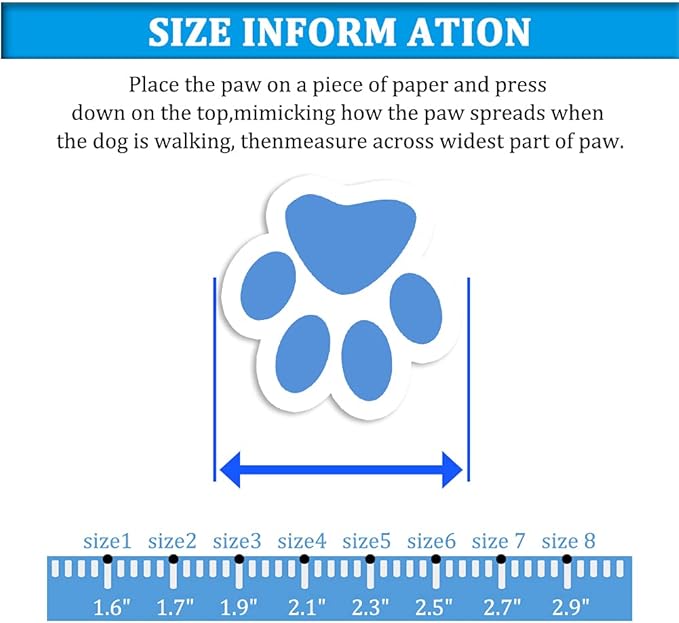 CovertSafe& Dog Boots for Dogs Non-Slip, Waterproof Dog Booties for Outdoor, Dog Shoes for Medium to Large Dogs 4Pcs with Rugged Sole Black-Blue