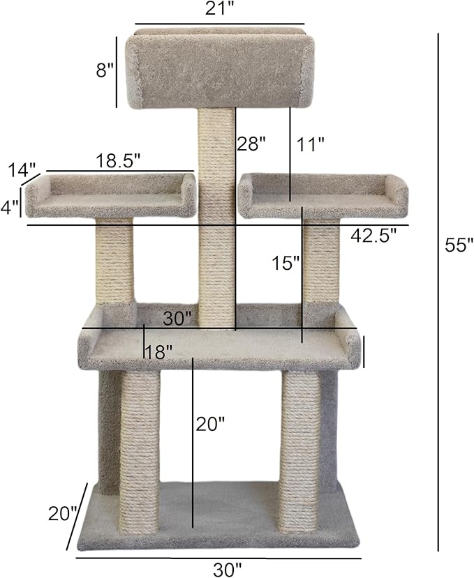 Prestige Cat Trees Extra Large Cat Tower for Big Cats