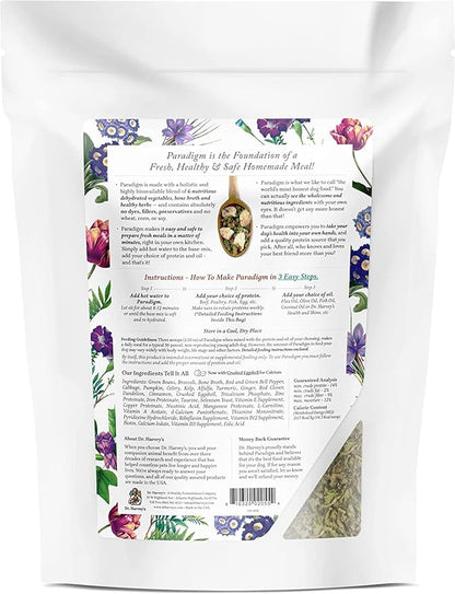 Dr. Harvey's Paradigm Green Superfood Dog Food, Human Grade Dehydrated Grain Free Base Mix for Dogs, Diabetic Low Carb Ketogenic Diet (6 Pounds)