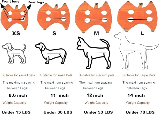 Dog Grooming Hammock with Flea Comb and Dog Nail Clipper, Pet Dog Grooming Hammock Harness with Cat Nail Clipper, Nail File and Dog Brush, Dog Sling for Nail Clipping/Nail Trimming (S, Orange)