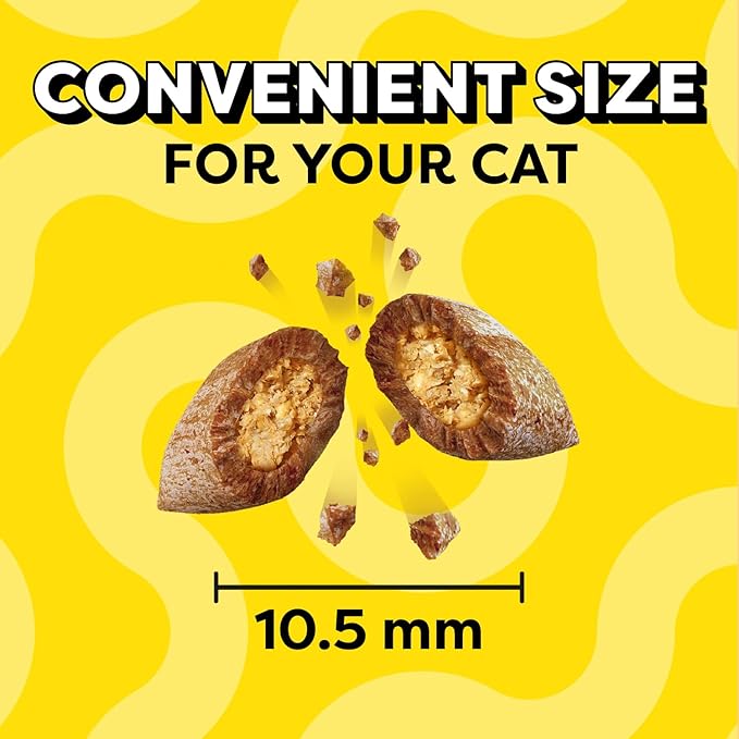 Temptations Classic Crunchy and Soft Cat Treats, Savory Salmon Flavor, 3 oz. Pouch (Pack of 12)