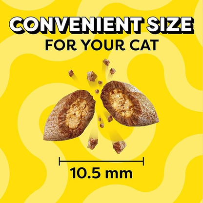 Temptations Classic Crunchy and Soft Cat Treats, Savory Salmon Flavor, 3 oz. Pouch (Pack of 12)