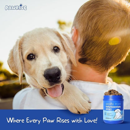 Dog Daily Supplements - MultiVitamins for Dog Hip & Joints, Skin & Coat, Digestion & Immune Support - with Biotin, Glucosamine & Omega-3-150ct - Dog Supplement Soft Chew