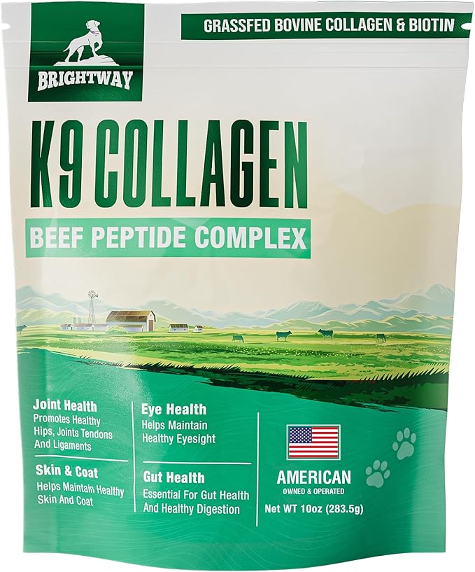 K9 Collagen PEPTIDE Complex W/BIOTIN - Hip & Joint Supplement for Dogs- Supports Healthy Joints, Skin & Coat  Helps in Recovery & Repair 3+ Months Supply - Over 114 Servings!