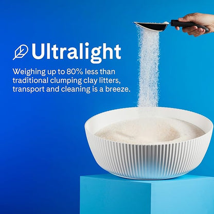 PrettyLitter Health Monitoring Cat Litter (Unscented, Non Clumping) | Lightweight & Low Tracking, Color Changing Silica Gel Crystals, Advanced Odor Control — 6 Lbs, Pack of 1 (One Month Supply)