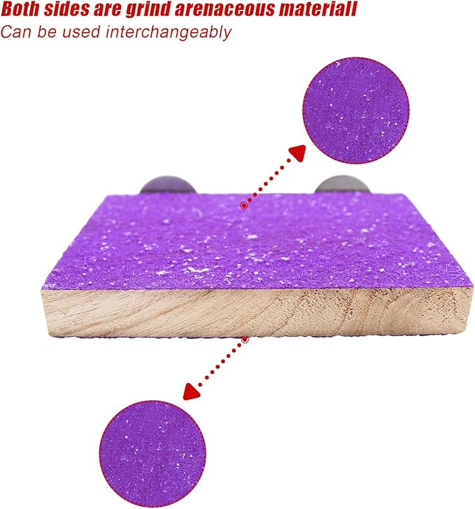 7 Pcs Bird Perch Stand Toy, Wood Parrot Stand Platform Colorful Sand Paw Grinding Stick Cage Accessories Exercise Toys for Cockatiel Conure Budgies Parakeet Lovebird Hamster Gerbil Rat Mouse (7 Pcs)