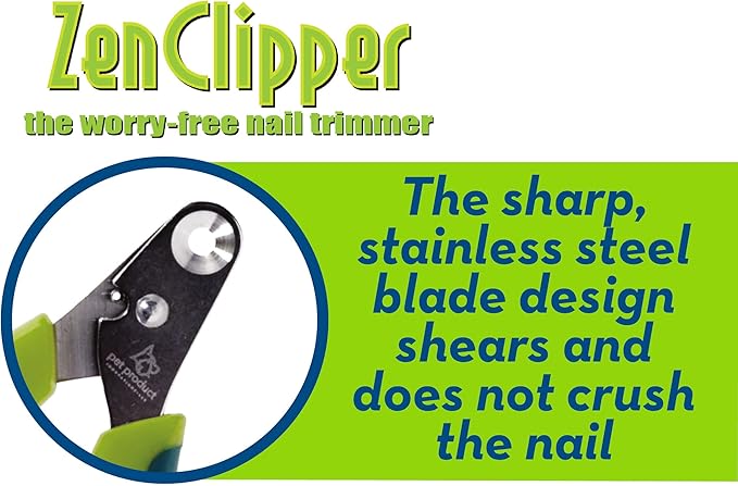 Zen Clipper Pet Nail Clipper for Cats  Cat Nail Trimmer for Safer Pet Grooming Care - Clean, Quiet, and Easy-to-Use Stainless Steel Claw Trimmer - (1.5mm Hole)