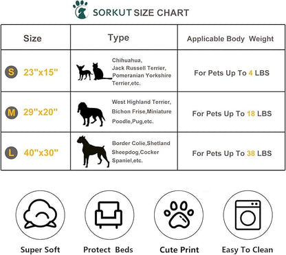 1 Pack 3 Puppy Blankets Cat Dog Blankets Super Soft Warm Sleep Mat Grey Star Cute Print Blanket Fluffy Fleece Pet Blanket Flannel Throw for Small Dogs Puppy Dogs Cats Small(23"x15")