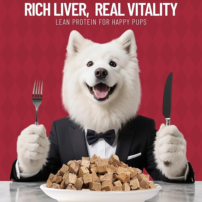 Just Try 8.82 oz Freeze Dried Beef Liver Raw Dog Treats & Cat Treats, Single Ingredient, Health Training Treats or Meal Food Topper, High Protein, Grain Free, Gluten Free, Rich in Iron & Vitamin A