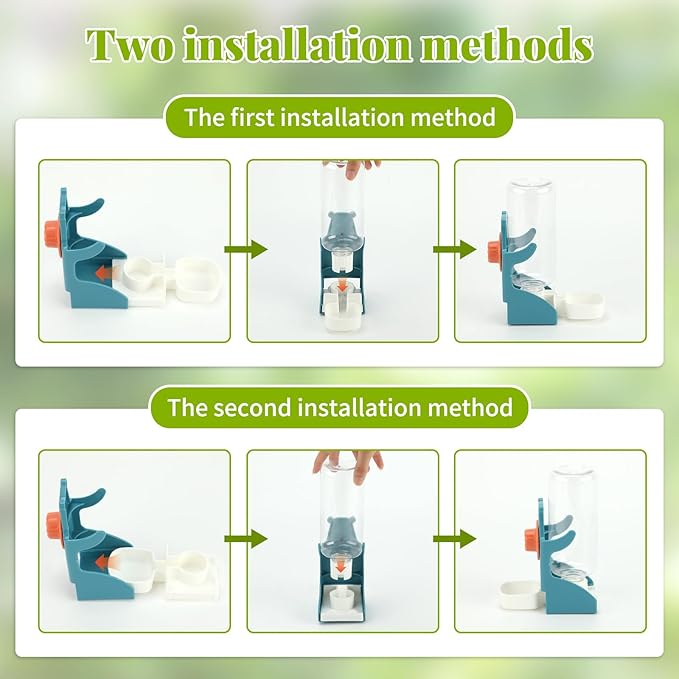 Rypet No Mess Bird Water Feeder Dispenser Set Automatic Bird Feeder Transparent Food Container Cage Acrylic Parrot Feeders Accessories for Small Birds Parrot Cockatoo Canary