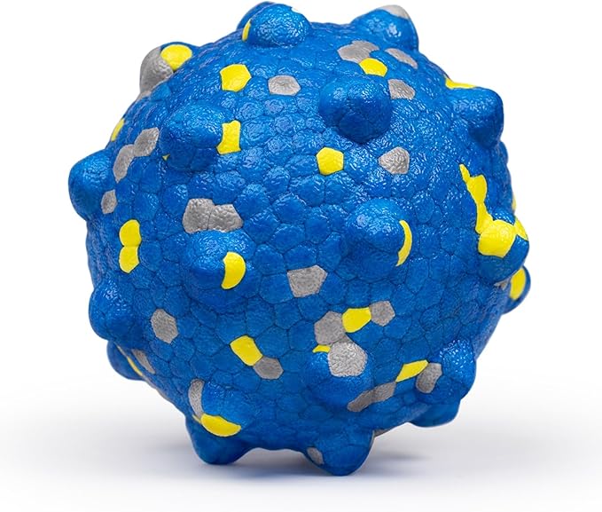 3.7'' Dog Balls for Aggressive Chewers, Indestructible Tennis Balls for Dogs, Durable Bouncy Dog Toy Balls, Interactive Dog Toys for Fetch Game, Floating Balls (Blue Large)