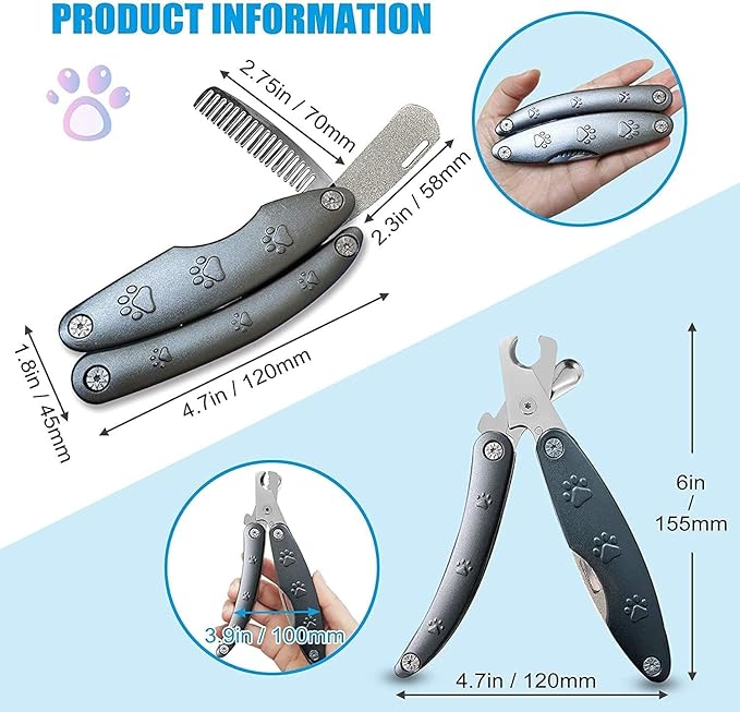 Quite Smoothest Dog Nail Trimmers for Sensitive Dog, Sharp XL Dog Nail Clipper for Large Medium Small Dogs, Heavy Duty Dog Toenail Clippers, Dog Nail Cutters for All Dogs with Thick Nail, by Lorlor