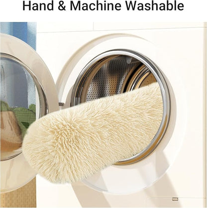 HOMBYS 25" Length Dog Pillows for Large and Medium Dogs, Soft Faux Fur Claming Dog Nek Pillow for Improving Anxiety Reduce, Machine Washable Pet Pillow for Cats, Plush Pet Toy (Khaki, 25"x8"x4")