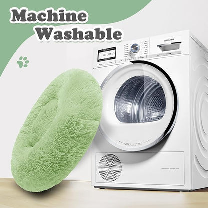 JOLLYVOGUE Dog Beds, Calming Small Dog Bed, Anti-Anxiety Dog Bed for Small Dogs, Fluffy Donut Dog Bed, Cozy Dog Cat Cushion Bed for Small Medium Dogs and Cats (20")