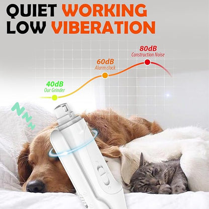 2-in-1 Cat Nail Clippers & Dog Nail Clippers Trimmers for Large Medium Small Dogs Cats Claw Trimmer Quick Sensor and Safety Guard USB Rechargeable with 2 LED Lights Dogs Nail Trimmer