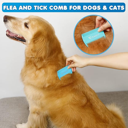 Dual Flex Slicker Brush Dog Brush, Gentle Grooming Tool for Sensitive Dogs & Cats - Ideal for Long Hair, Removes Undercoat, Tangles, and Knots