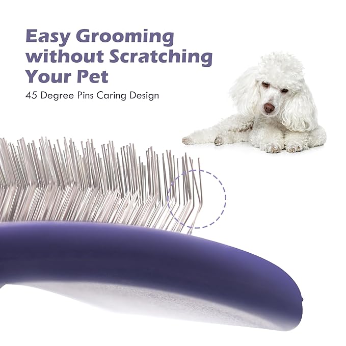 Dog Brush for Poodles,Grooming Brush for Dematting, and Detangle,Dog Brush for Poodles,German Shepherd Hair,Pitbulls,Yorkies,Labrador Retriever Grooming and Bathing