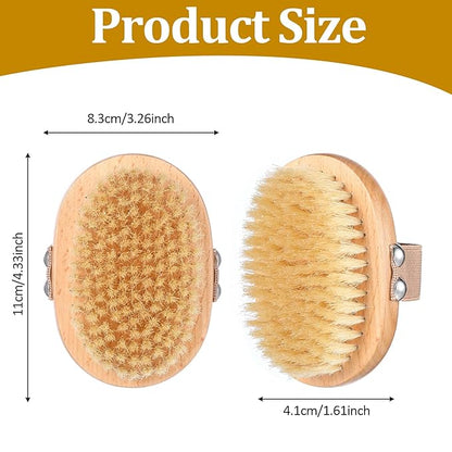 Natural Soft Boar Bristle Pet Brush Palm Sleek Dog Cat Brush for Short Haired Pets Gentle Elastic Band Non Slip Grip Handle for Daily Grooming Shower Bath Massage Shedding Detangling